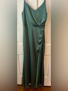 Birdy Grey Catherine Satin Dress - Eucalyptus Green - Size Small